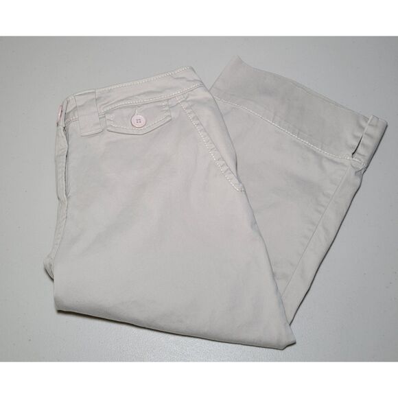 Woolrich Womens Size 6 Cropped Capri Pants Tan Pre-Owned - Picture 1 of 12